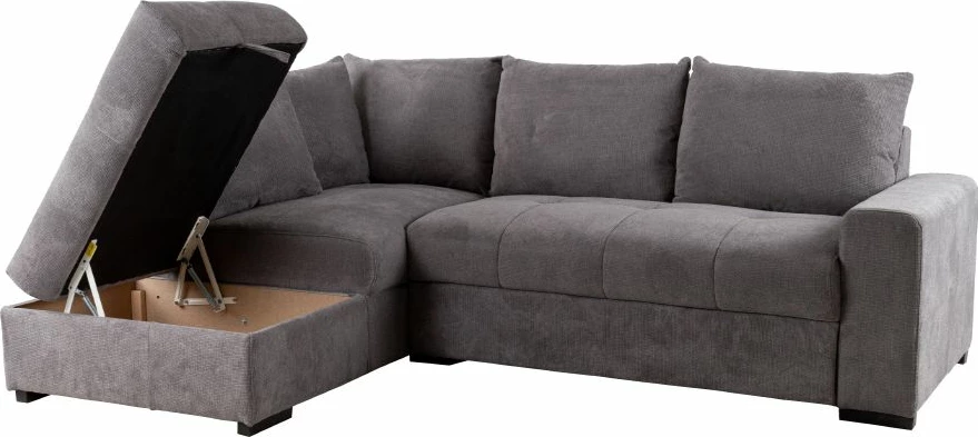 Kënd divan Bill, shtrihës, kënd i majtë, ngjyrë gur, 241x173x94