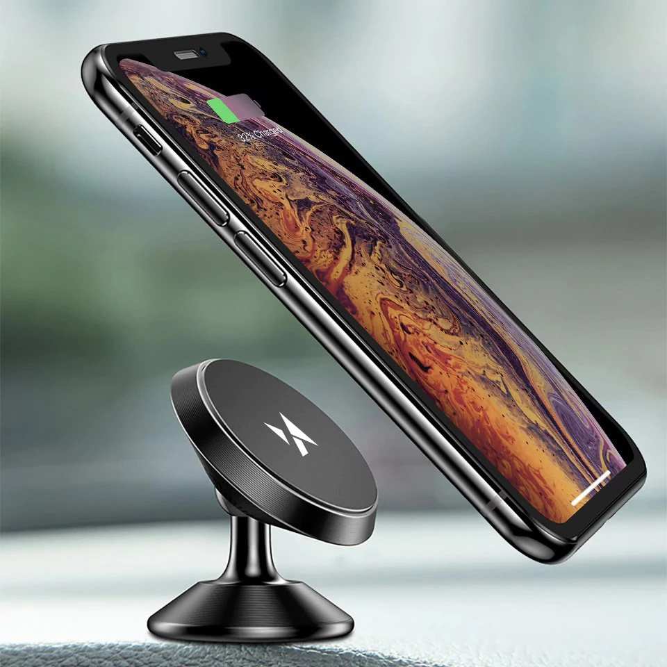 Mbajtës magnetik për telefon Wozinsky WMH-05, për makinë, i zi