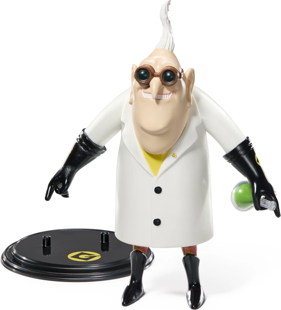 Figurinë fleksibile Noble Collection Bendyfigs Universal Minions Dr. Nefario 18.4 cm, me stand dhe gotë laboratorike