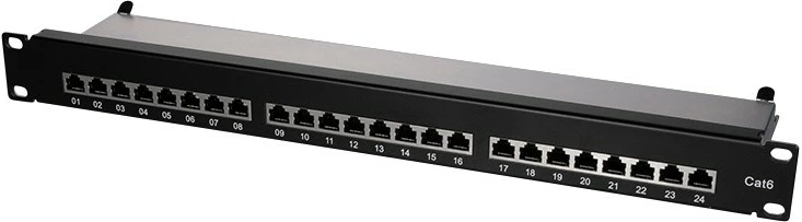 Patchpanel LogiLink NP0048 CAT6 24-port 19\" 1U STP, i zi