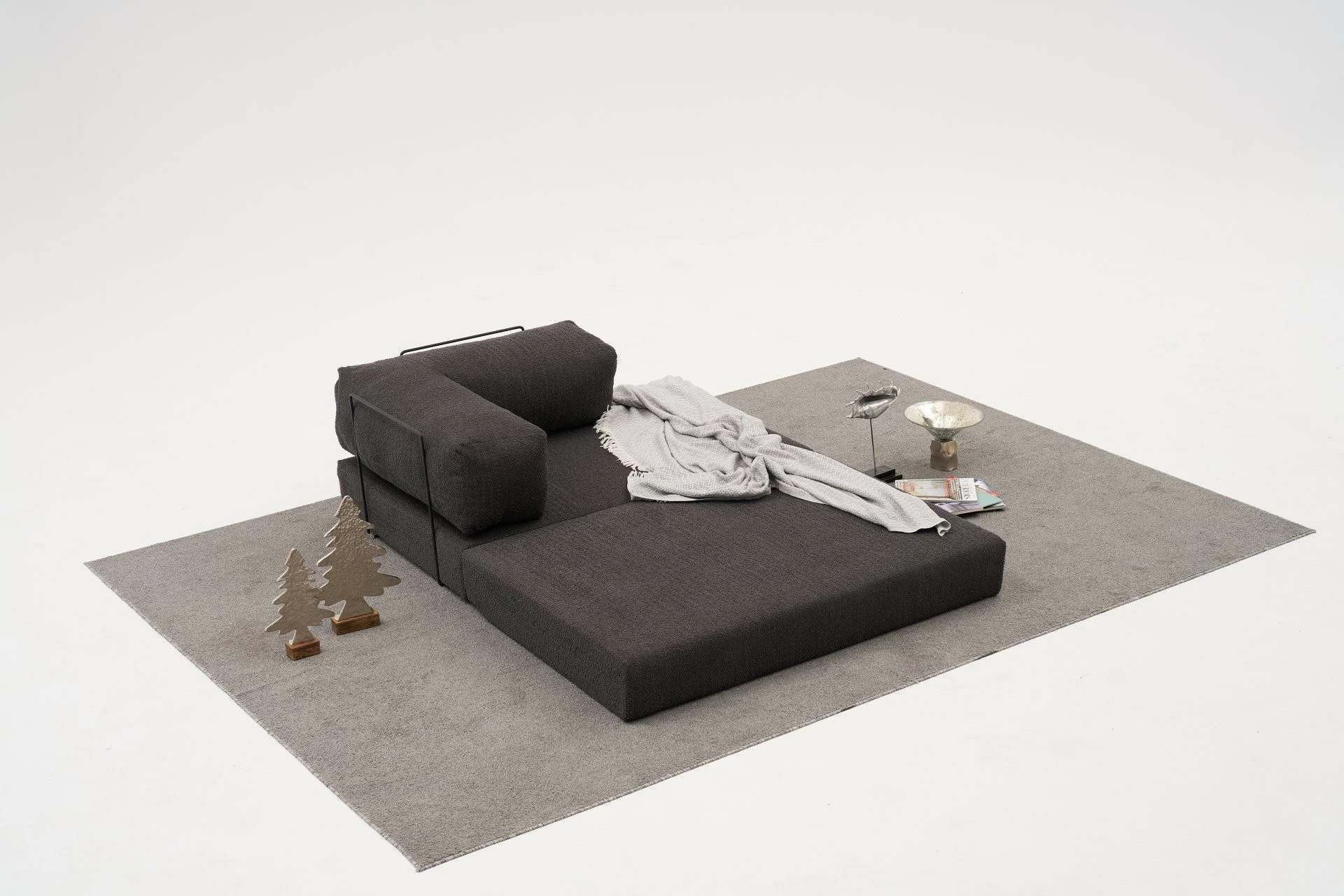 Kënd-sofë Atelier del Sofa, Comfort, ngjyrë antracit