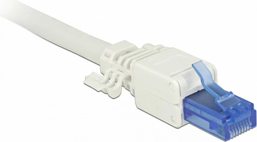 Konektor RJ-45 DeLOCK 86417, Cat6a U/UTP, pa vegla, blu/bardhë