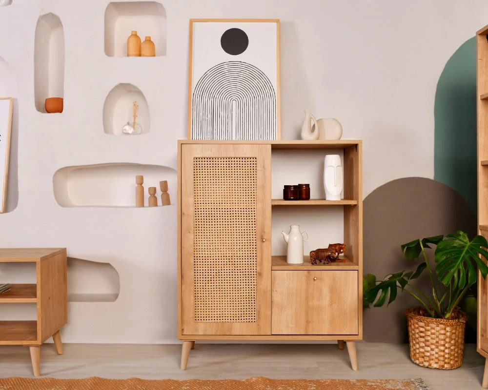 Dollap multifunksional Hanah Home, Hazeran Multi, ngjyrë lisi