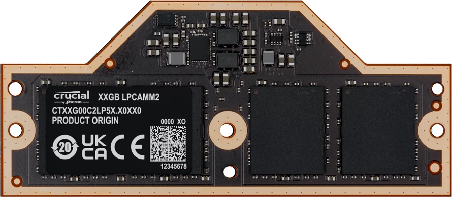 RAM Memorje Crucial LPCAMM2 32GB LPDDR5X 7500MHz, 1 copë