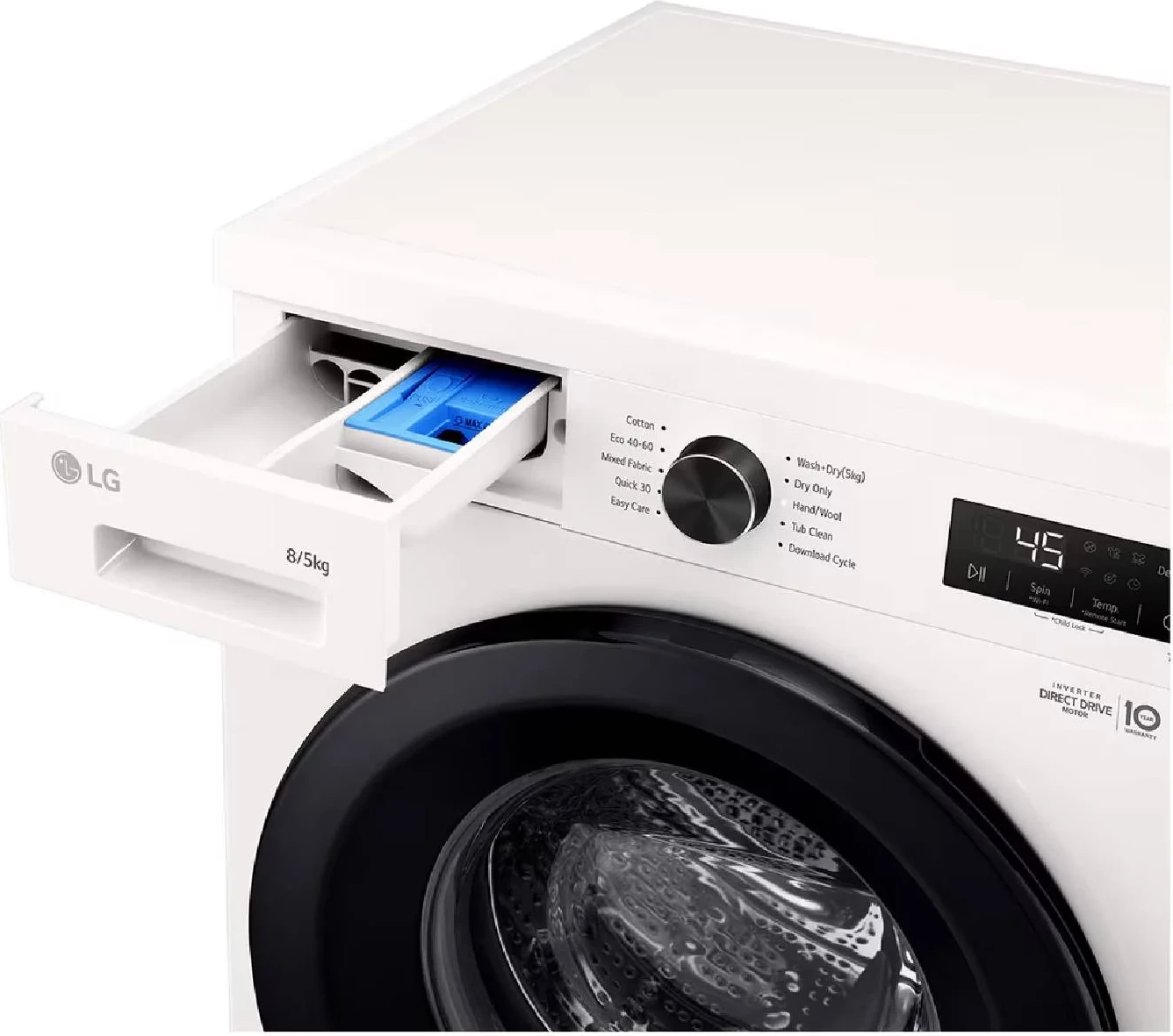 Lavatriçe-tharëse LG W4X1085NWK 8/5 kg 1400 rpm Steam ThinQ Wi‑Fi e bardhë