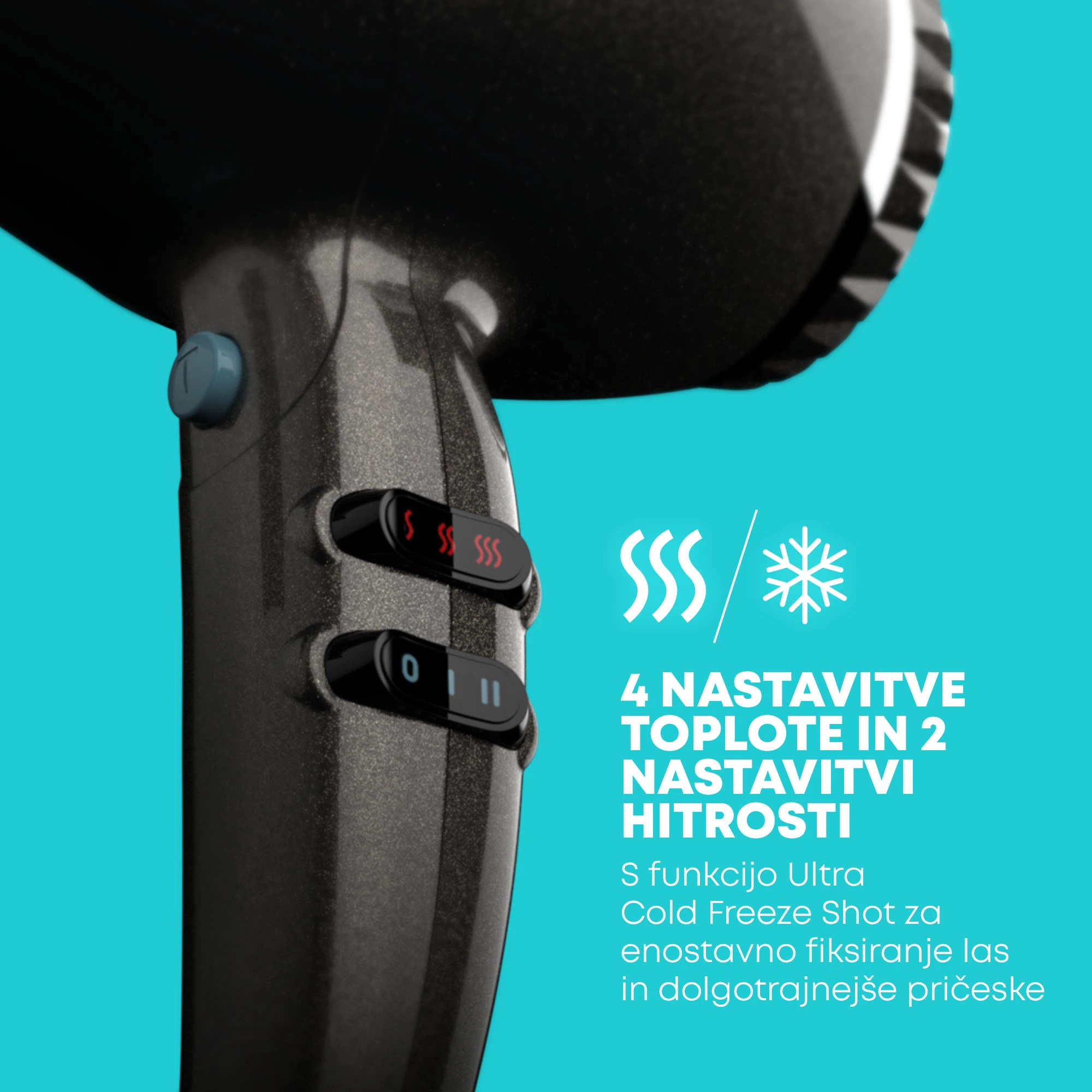 Fen flokësh Revamp Progloss DR-3950 2300W, jonik, 2 grykë, e zezë