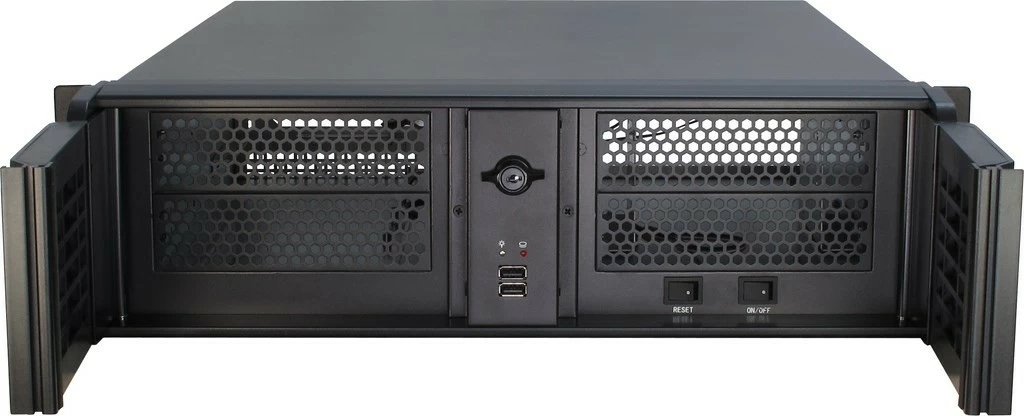 Kasë Inter-Tech IPC 3U-3098S, 19 inç, industriale, e zezë