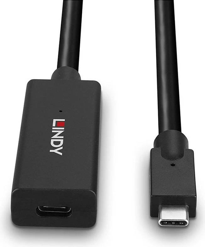 Kabllo zgjatëse aktive USB-C LINDY 5m, USB 3.2 Gen 2, 10Gbps, e zezë