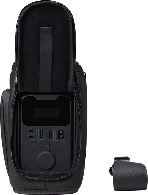 çantë e papërshkueshme nga uji, EcoFlow, TRAIL, 5022704001, me rrip shpatulle dhe xhep aksesorësh, për stacione portative energjie, e zezë