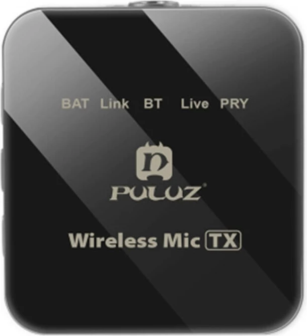 Mikrofon lavalier wireless Puluz PU648B, USB-C, i zi, set prej 2 copë