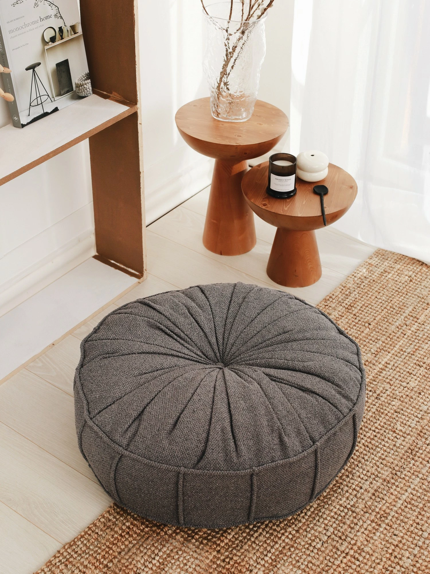 Jastëk Atelier del Sofa, vintage, ngjyrë antracit
