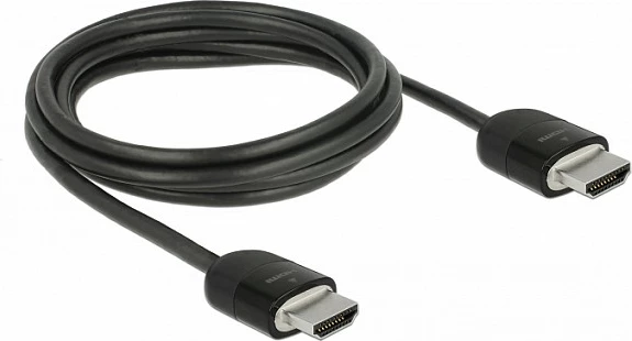 Kabllo HDMI DeLOCK 84964, 2 m, 4K UHD, 18 Gbps, ARC/Ethernet, e zezë