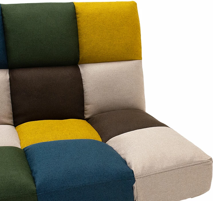 Divan-krevet 3 ulëse Freddo II me pëlhurë shumëngjyrëshe 182x81x84cm