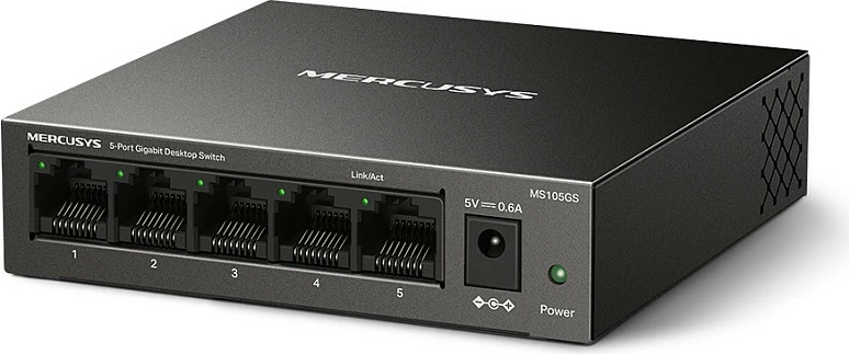 Switch Mercusys MS105GS, 5-Port Gigabit, Unmanaged, metal, i zi