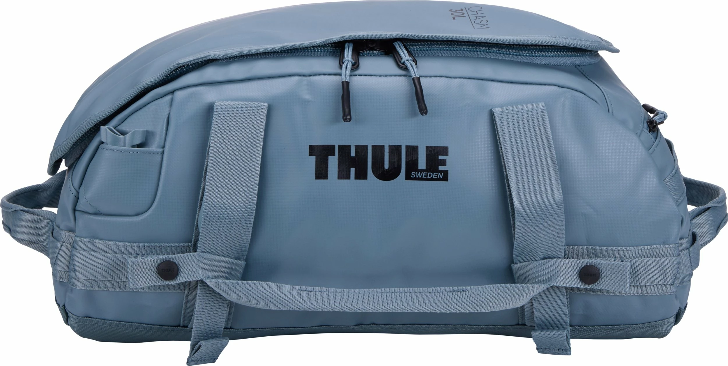 Çantë udhëtimi/duffel Thule Chasm 30L, 2-në-1 duffel + backpack, waterproof, poliester i ricikluar, Pond Gray