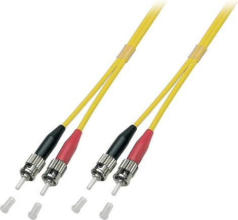 Kabllo patch fibër optike EFB Elektronik, ST-ST, OS2 single-mode, 20 m, LSZH, e verdhë