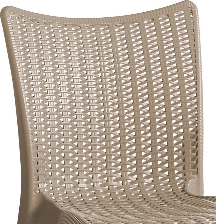 Set tavolinë me karrige për terasë, Icon-Confident, 5 copë, PP, ngjyrë kapuçino