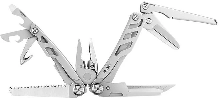 Multitool Nextool Flagship Pro NE20232 me teh të zëvendësueshëm, çelik, set me 2 tehe rezervë