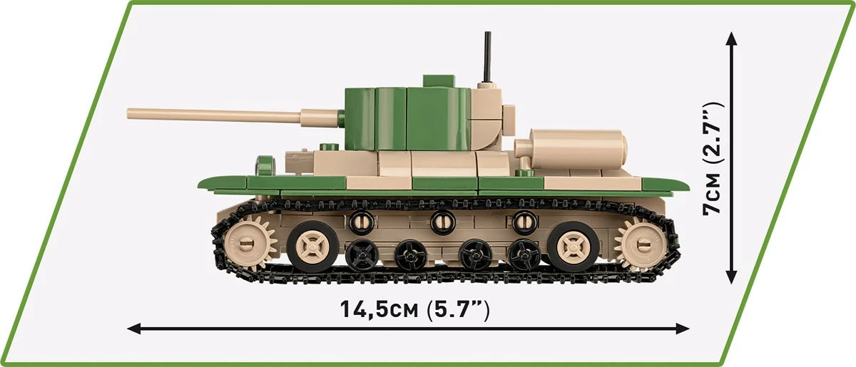 Set lodrash ndërtimi Cobi Klocki 2740 Renault R35, Valentine IX, Panzer I, 595 pjesë