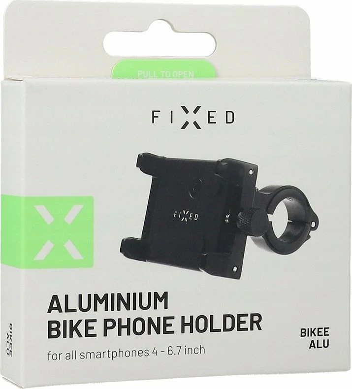 Mbajtës telefoni Fixed Fixed Bikee ALU për timon 18–31 mm, për 4–6.7", alumin me Anti-UV, i zi