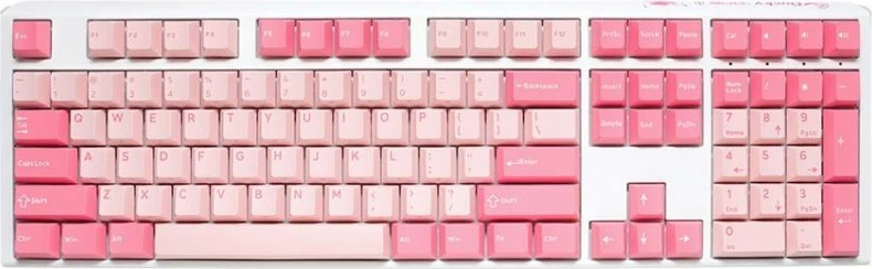 Tastierë gaming Ducky One 3 Gossamer Pink, rozë/bardhë