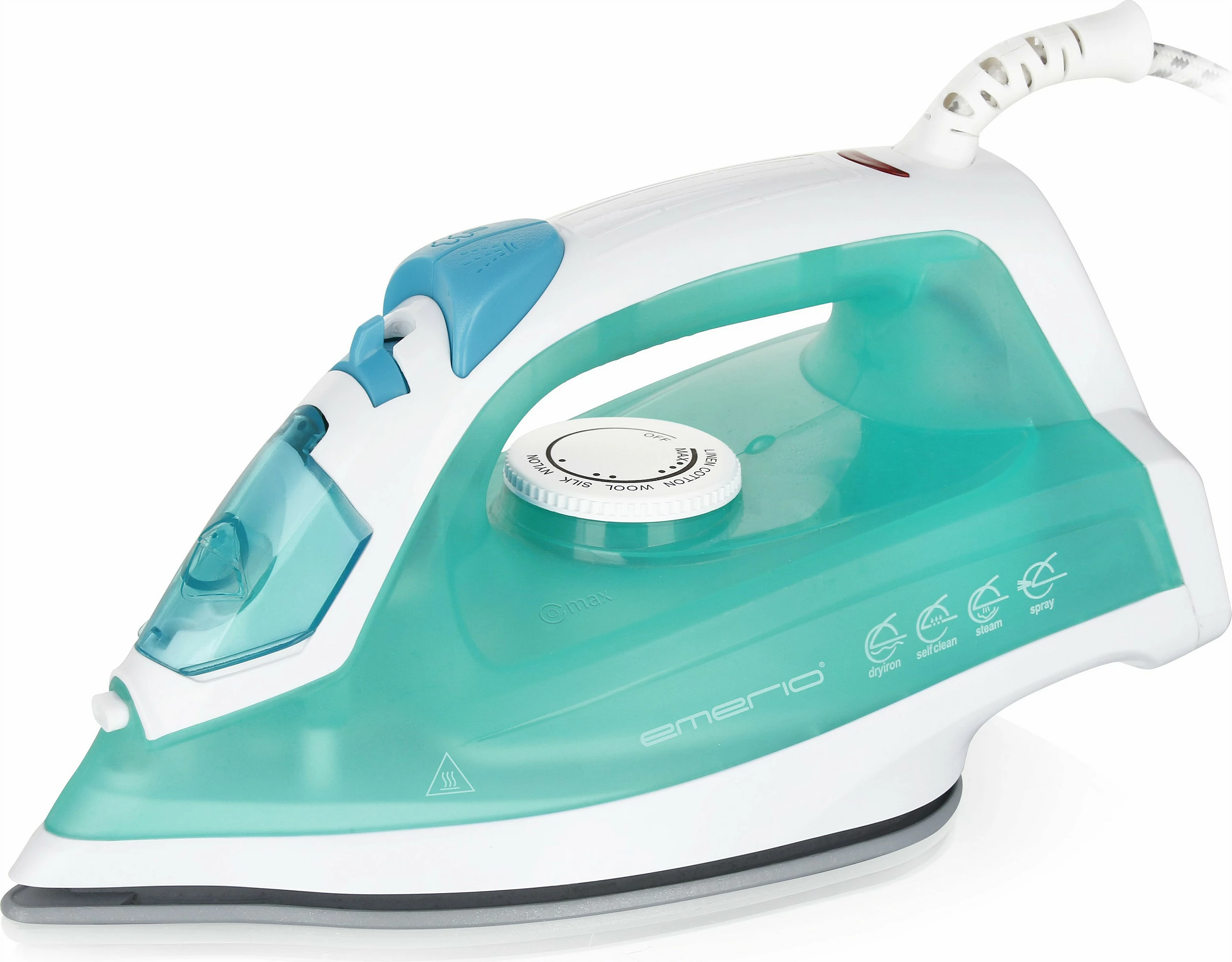 Hekur Emerio SI-110298.4, 2000 W, shollë qeramike, rezervuar 0.2 L, gjelbër/bardhë