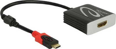 Adapter DeLOCK USB-C në HDMI, 4K 60Hz HDR, i zi