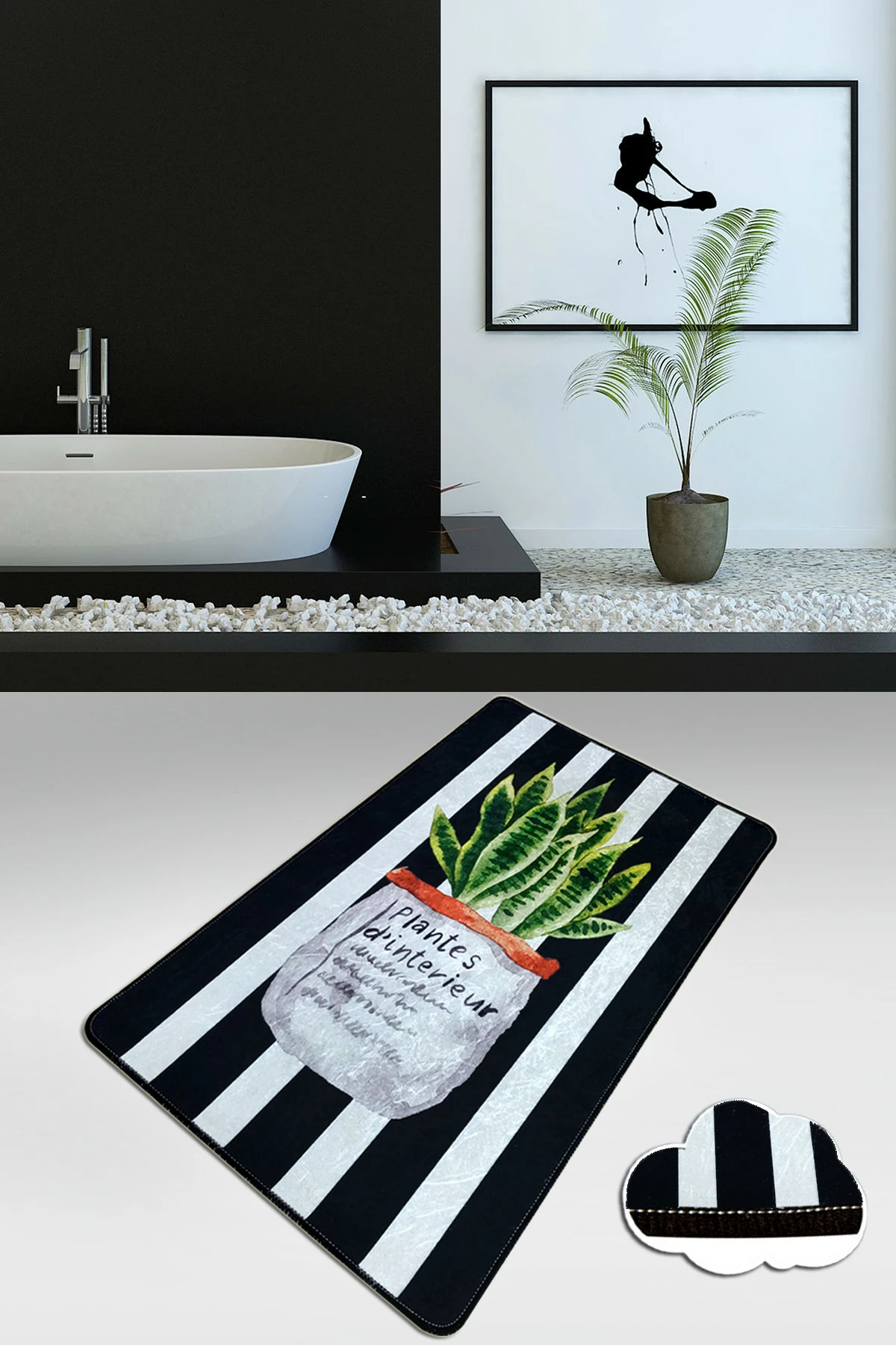 Tapet për banjo Mijölnir, Aloevera, 80x100 cm