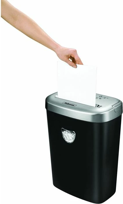 Shkatërrues dokumentesh Fellowes Powershred 53C, DIN P-4, 10 fletë, kosh 23 L, prerje shirita 4x35 mm, zi/argjend