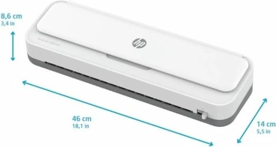 Laminator HP ONELAM 400 A3, i bardhë, set me 15 xhama laminimi