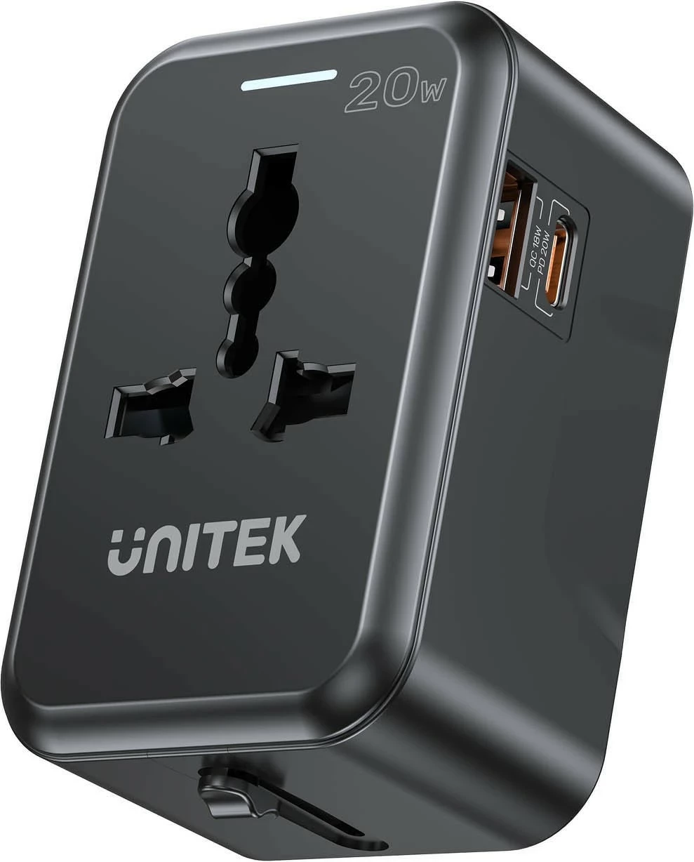 Karikues udhëtimi Unitek, PD 20 W, i zi