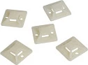 Mbajtëse për lidhëse kabllosh LogiLink, ngjitëse, 19x19 mm, 100 copë, transparente