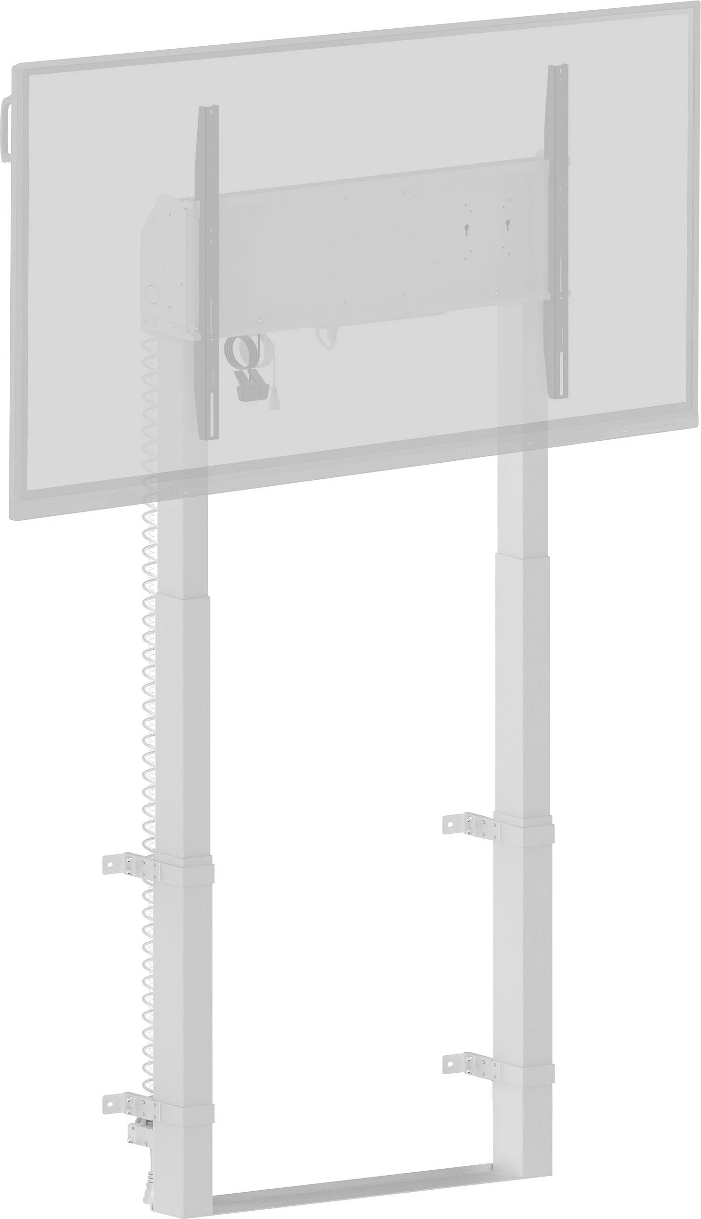 Mbajtëse dyshemeje elektrike për ekran iiyama Pylon, VESA 800x600, deri 120kg, 55-98", e bardhë