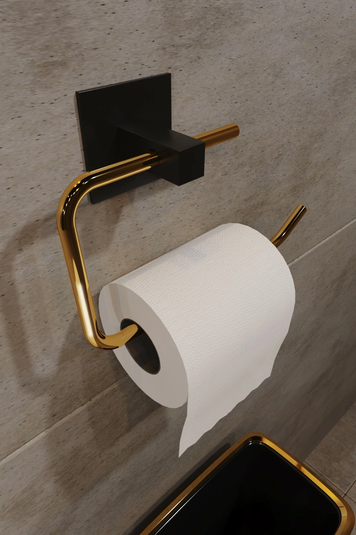 Mbajtës letre tualeti, ngjyrë ari, Aberto Design