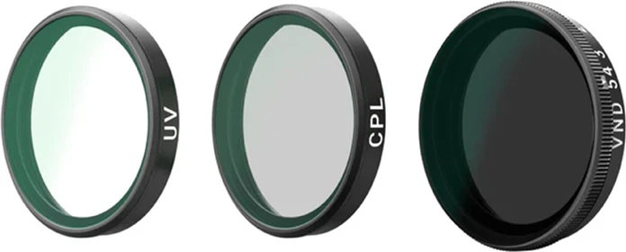 Set filtërsh për kamerë aksioni Telesin S5-FLT-41 CPL/VND2-32/UV për DJI Osmo Action 6, 3 copë