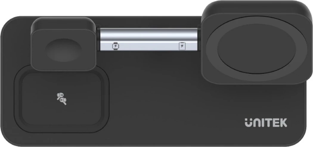 Mbështjellës magnetik 3në1 për iPhone Unitek, i zi