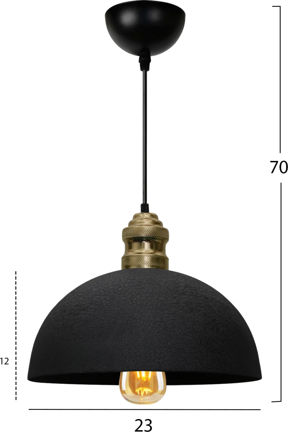 Llambë varëse tavani, ngjyrë e zezë, FH7612.01