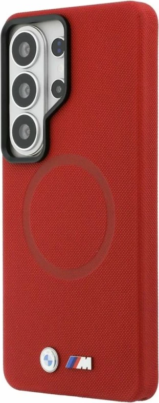 Case BMW M Metal Logo MagSafe për Samsung Galaxy S26 Ultra, e kuqe