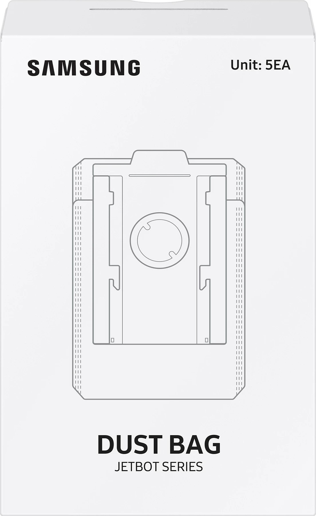 Qese pluhuri Samsung VCA-ADB952 për fshesë me korrent BESPOKE Jet/BESPOKE Jet AI, 2 L, 5 copë, e bardhë