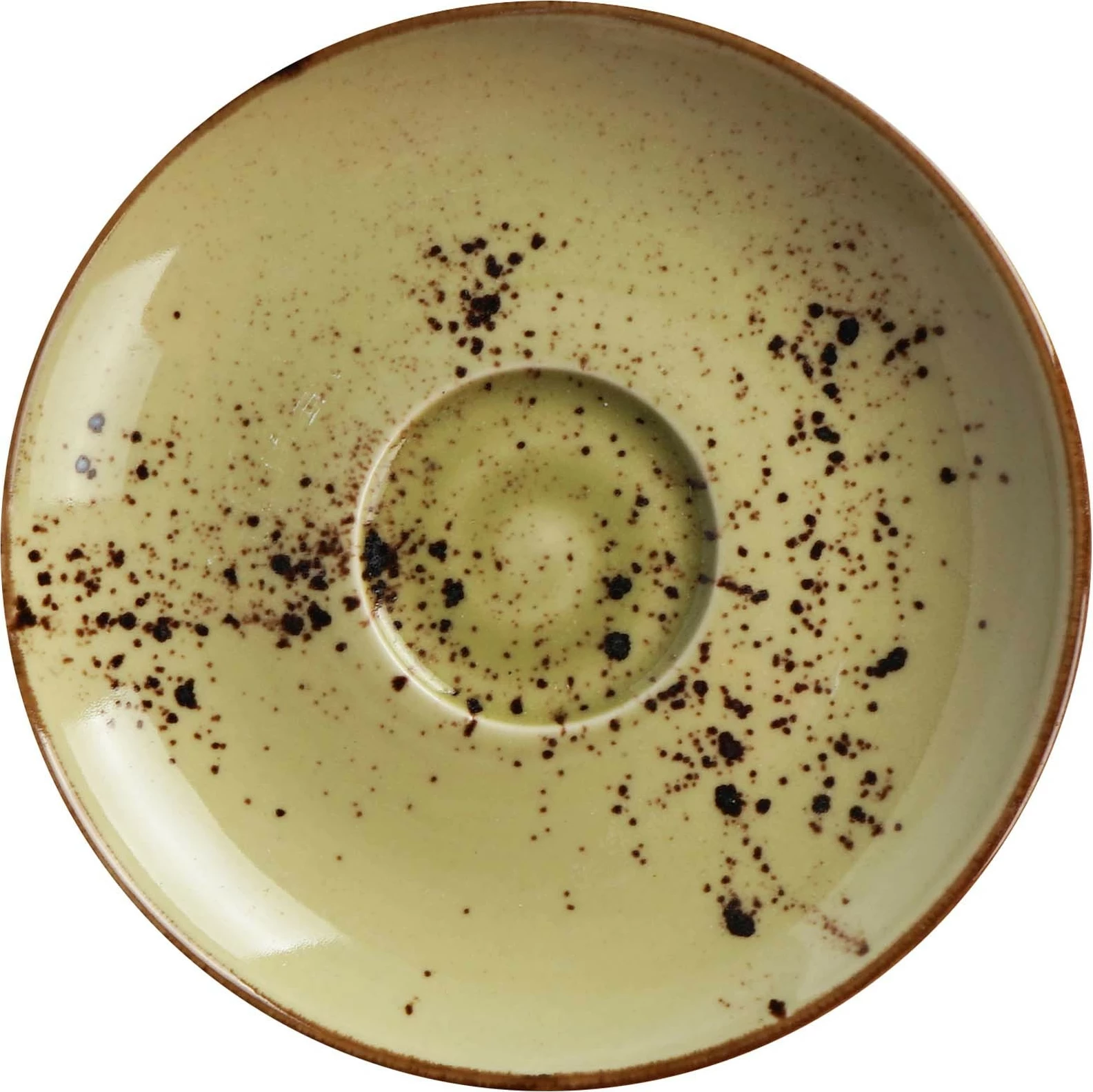 Pjatëz cappuccino Fine Dine Olive 160mm, e gjelbër, set 6 copë