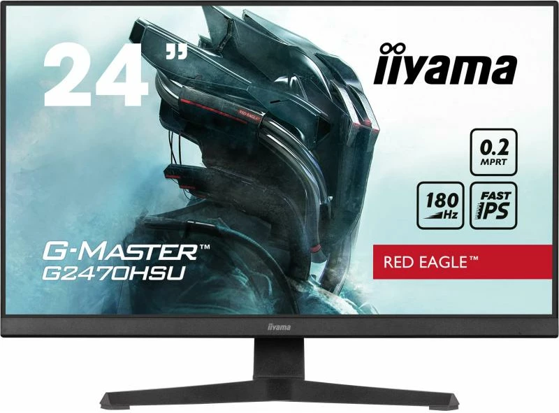 Monitor gaming iiyama G-Master G2470HSU-B6 24" 180Hz 0.2ms IPS, e zezë/e kuqe