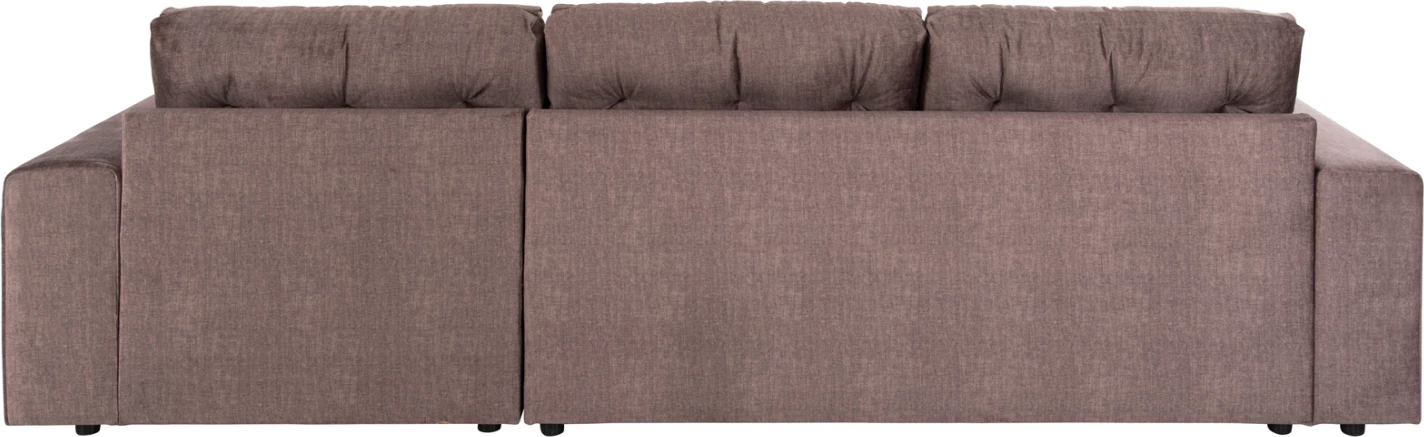 Divan qoshe me shtrat dhe hapësirë ruajtëse, CLANCY, FH3281.03R, pëlhurë kafe, 308x181x92H cm