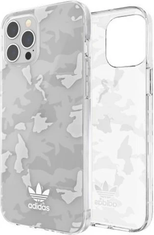 Mbështjellës Adidas OR SnapCase Camo për iPhone 12 Pro Max, transparent/bardhë