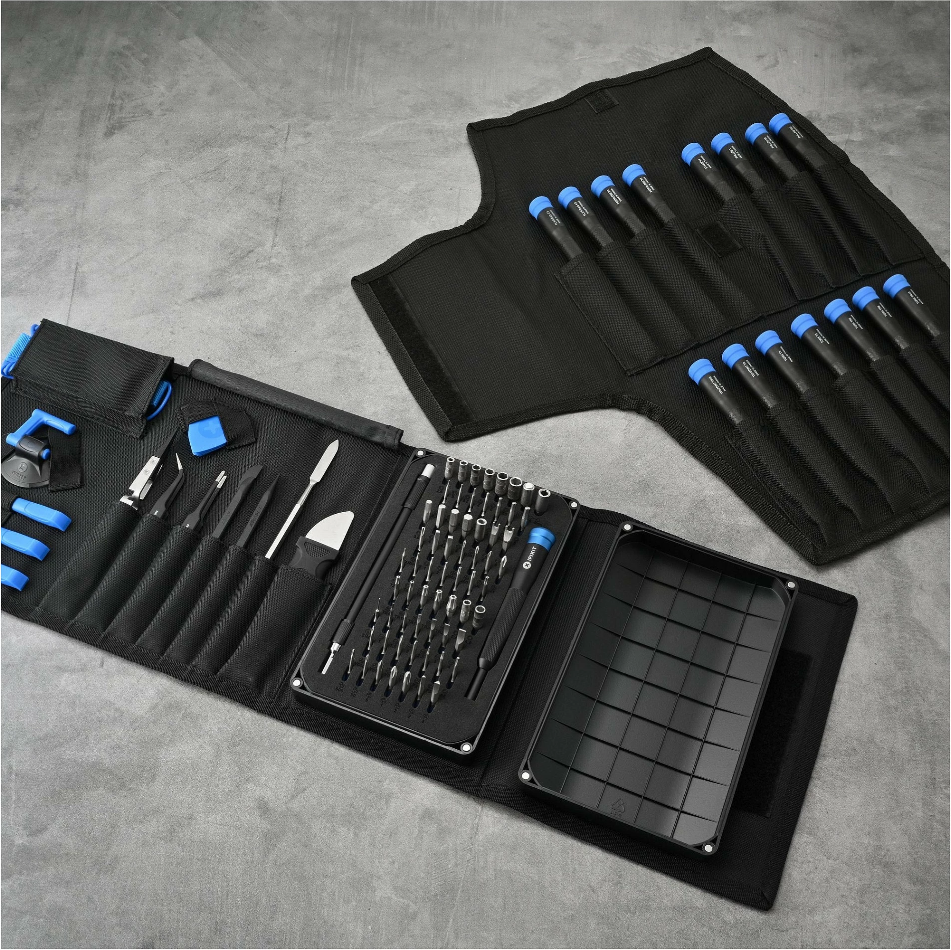 Set veglash riparimi iFixit Repair Business Toolkit, 143 pjesë, për riparime elektronike, zi/blu