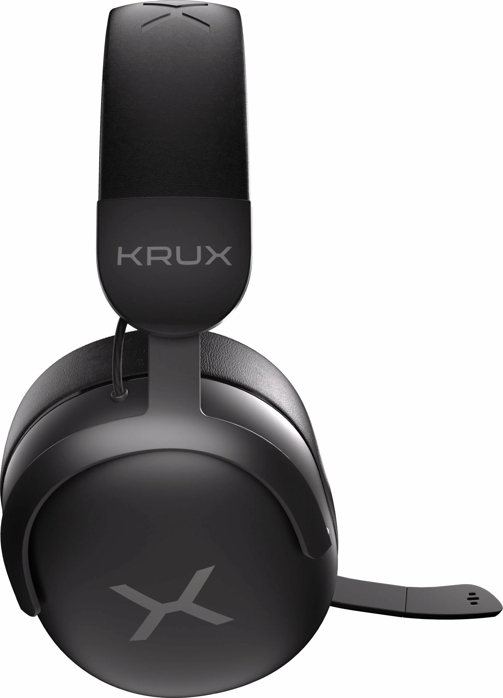 Kufje Krux Crave Pro Wireless KRXC013, USB/2.4GHz/BT, me mikrofon, zezë, set me receiver USB