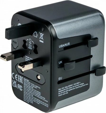 Adapter udhëtimi universal Verbatim UTA-03 Global 49545, i zi