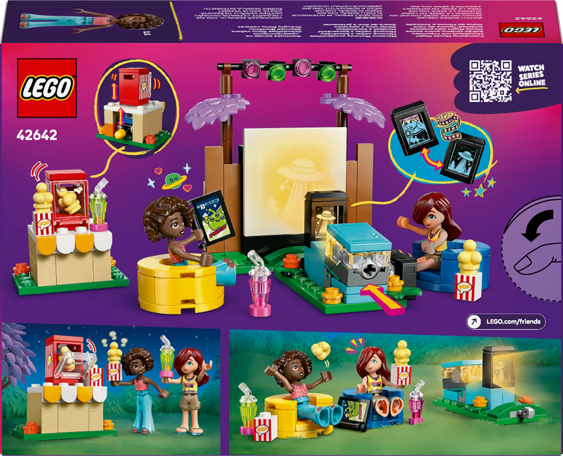 Set ndërtimi LEGO Friends Movie Marathon of Friends 42642, 154 pjesë, 6+
