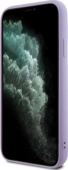 Mbështjellës Guess Sequin Script Metal për iPhone 11/XR, vjollcë