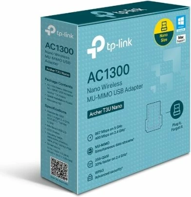 adapter USB Wi‑Fi TP-LINK Archer T3U Nano AC1300 (1300Mbps), zi