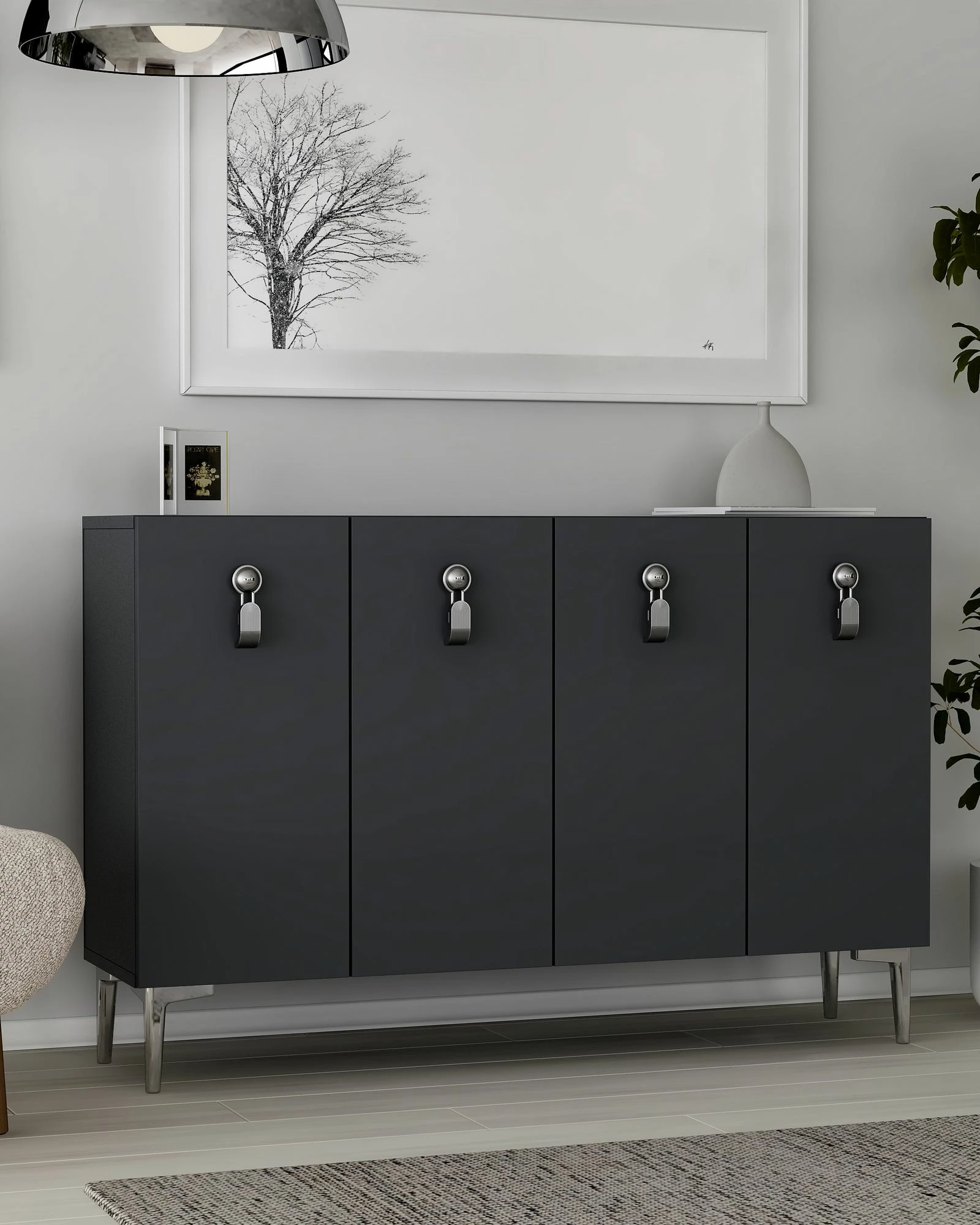 Konsol Skye Decor, anthracite, silver, 8181KM-64